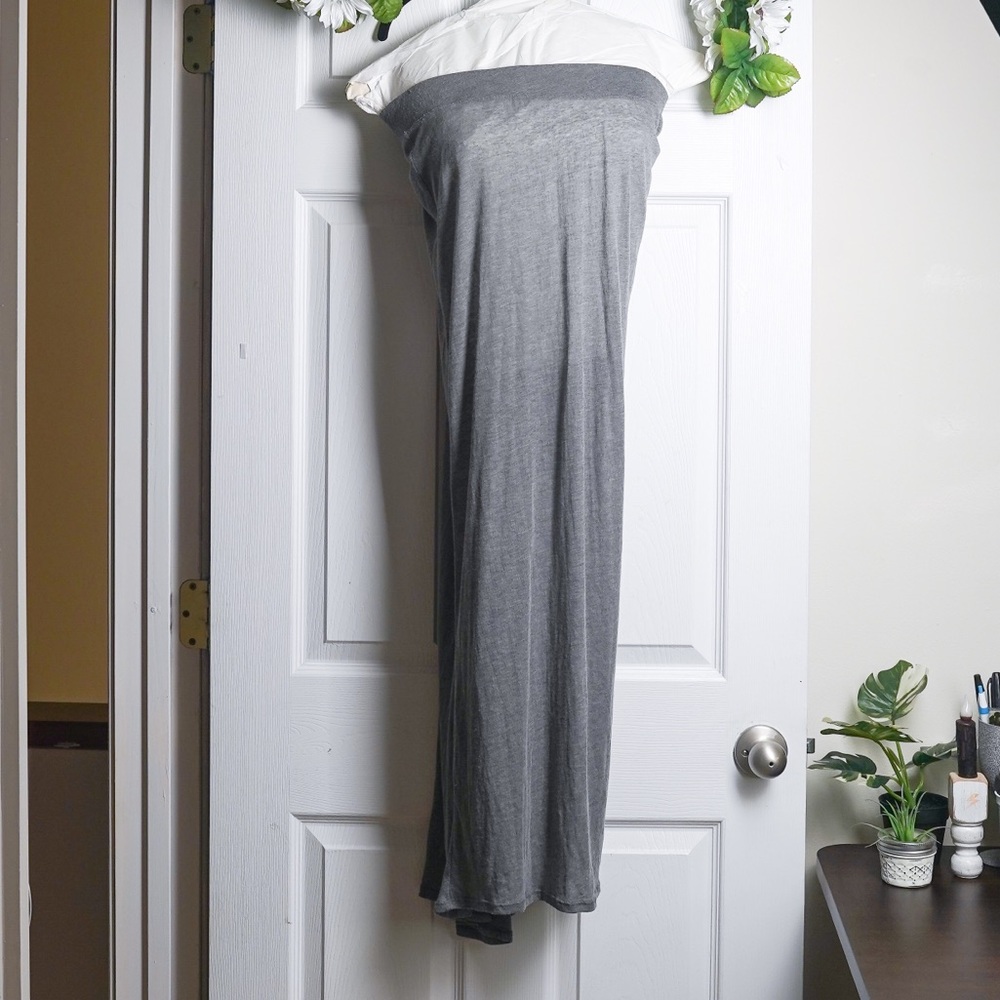 Soft Joie Women's Gray Maxi Skirt  
High Waisted Strapless Dress Beach Cover Up